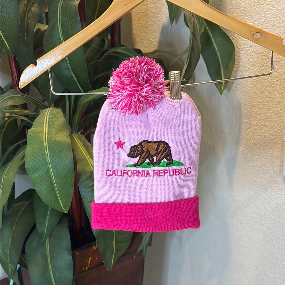 California Republic Pink Kids Beanie